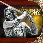 Aragorn pewter statue specifications and detail information