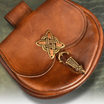Celtic Leather Pouch AH4144 by Deepeeka