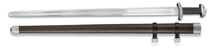 full view of SH2047 Practical Viking Sword and scabbard by CAS Hanwei
