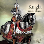 Miniature Knight on horseback by martespa