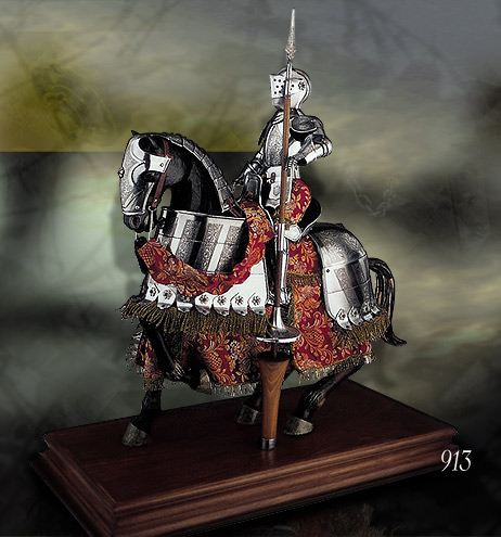 Miniature Knight on Horse by Martespa Armour of Spain