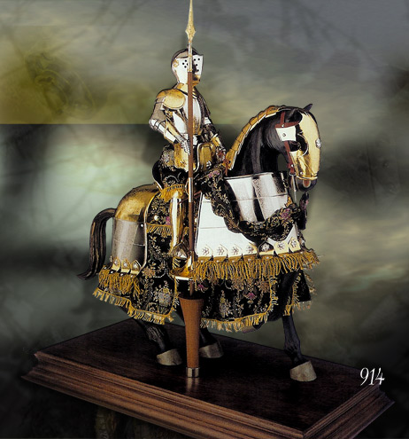 Miniature Knight on Horse by Martespa Armour of Spain