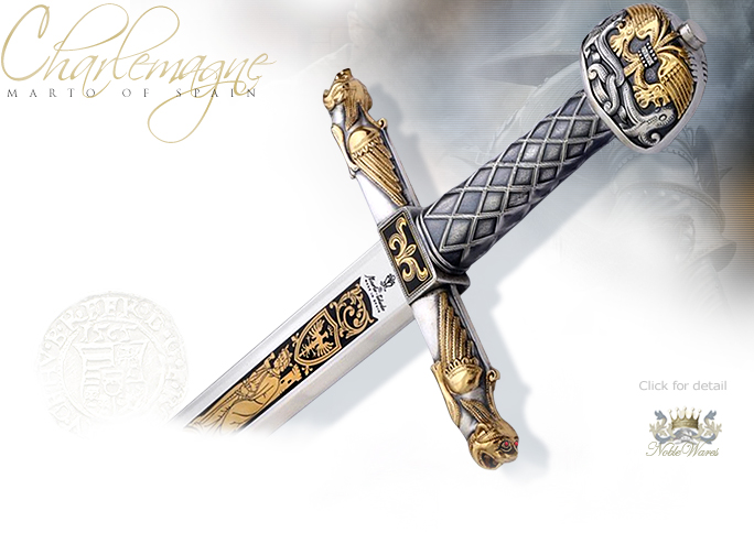 NobleWares Image of Charlemagne Sword AC0400 Gold & Silver Limited Edition by MARTO of Toledo Spain