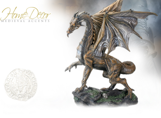 NobleWares Image of Brown Midnight Dragon Statue 8504 by YTC SUMMIT