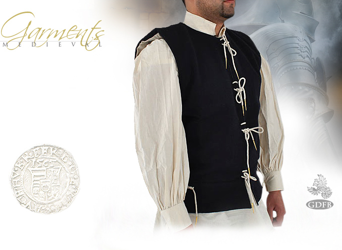 Blue and Black wool linen lined Waistcoats by Get Dressed For Battle GDFB