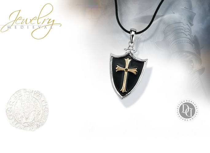 NobleWares Image of Cross Shield Pendant 2489 by Design Doranne Jewelry and YTC Summit Collection