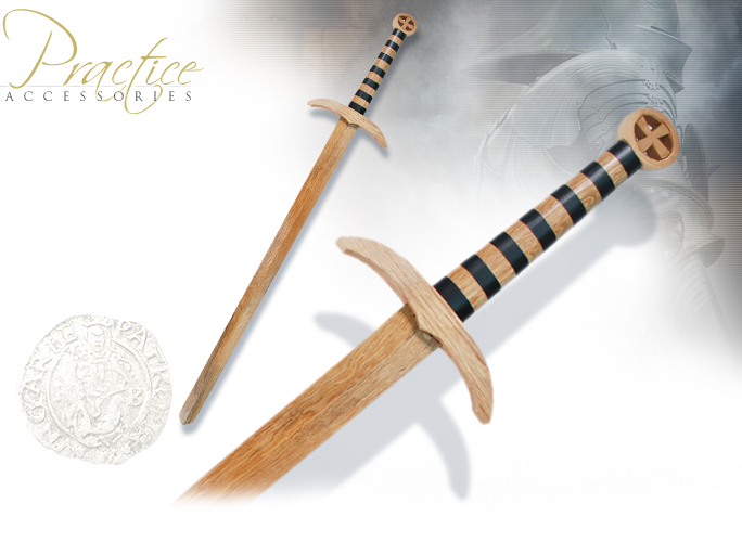 NobleWares Image of Medieval Wooden Practice Sword "Crusader" M70031 Made in China