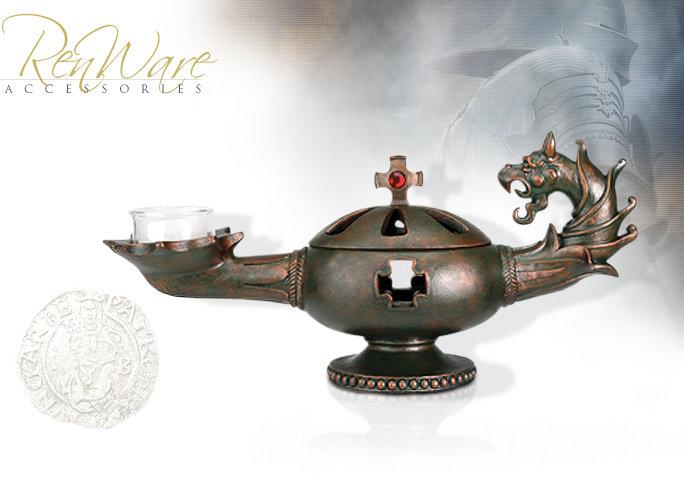 NobleWares Image of Dragon Lamp Candle Holder 7471 by YTC Summit Collection