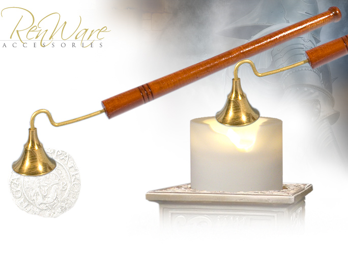 NobleWares Image of 10" Brass Candle Snuffer BR22001 made in India