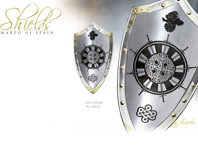 NobleWares Image of King Arthur's Roundtable Shield 965.2with natural steel finish by Marto Martespa