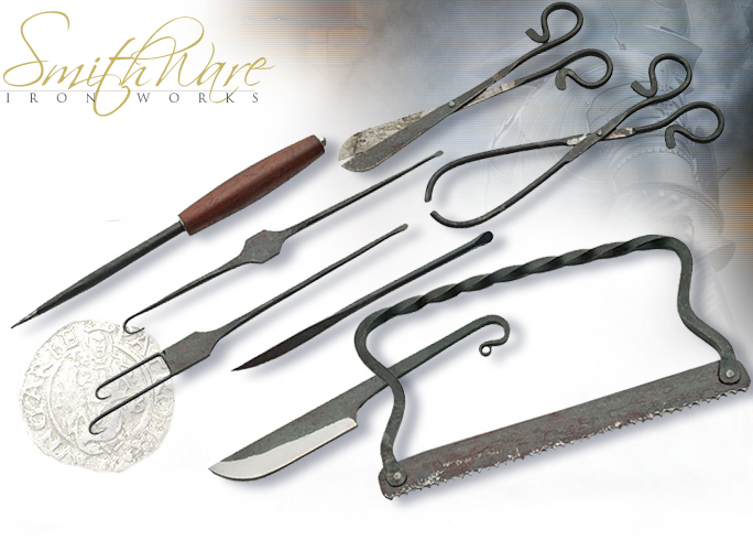 NobleWares Image of Hand Forged Medieval Barber Surgeon Surgery Kit PA7890