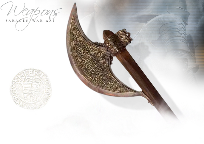 Noblewares Image of Licensed Kingdom of Heaven Saracen War Axe 600610 by Windlass Steelcrafts