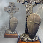 TEMPLAR CROSS & SHIELD PEWTER