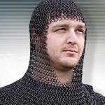 Medieval Knights Chainmail Coif in Black Finish LS1687 by Legends In Steel