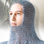 Medieval Knights Square Face Chainmail Coif AB2562 by GDFB