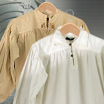 Medieval Collarless & Collard Cotton Shirts with Laced or Button Neck by Get Dressed For Battle GDFB