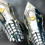 943 Gold Ornate Decorative Gauntlets by Marto Martespa