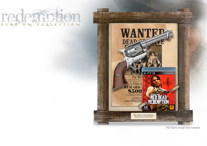 NobleWares Image of PS3 & Xbox Game Holder with Denix 1106G Cattleman Revolver from the Redemption Dead On Collection