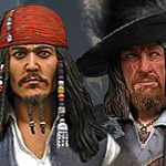 Jack Sparrow & Hector Barbossa Mini Busts by NECA