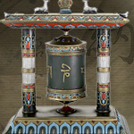 Summit Collection 7370 Cold Cast Stone Resin Prayer Wheel