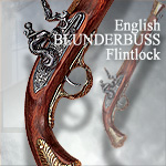 Replica Henry John Morgan English flintlock blunderbuss pistol