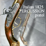 1825 Italian Percussion Caplock Pistol pistol