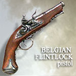 Pirates Belgian flintlock pistol