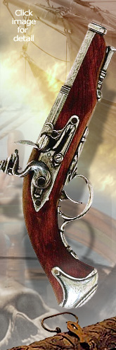 Pirates Belgian flintlock pistol