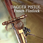 Pirates french flintlock dagger pistol