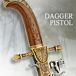 Pirates Wood Grip Flintlock Dagger Pistol