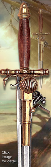 Pirates french flintlock dagger pistol