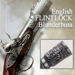Replica Henry John Morgan English flintlock blunderbuss pistol