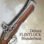 Pirate Blunderbuss Flintlock rifle with bayonet