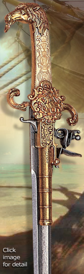 Pirates Horsehead Dagger Flintlock Pistol