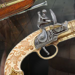 BELGAIN GOLD ENGRAVED FLINTLOCK