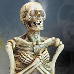 PT 4960 Cast Resin Skeleton Smoke Stack Incense Burner Ash Tray