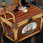 PIRATE CAPTAIN CHEST HINGE BOX
