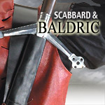 Genuine leather Baldric with scabbard