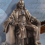 Benjamin Franklin Cold Cast Bronze Statue 9918 by Pacific Giftwares