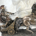 7110 Roman Chariot Statue in Cast Resin Bronze