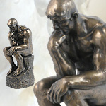 7105 Cold Cast Bronze Thinker Statue