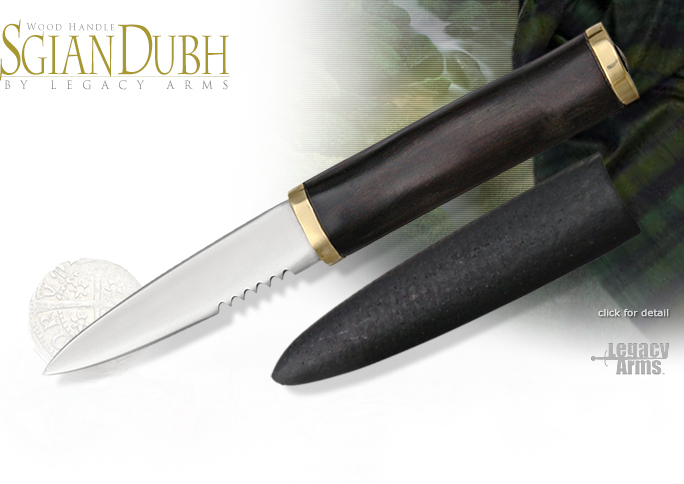 Wood Handle Sgian Dubh IP006 by Legacy Arms