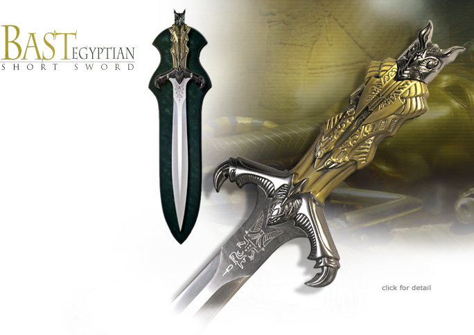 NobleWares Image of Bast Ancient Egyptian Goddess Sword UC1297ABNB by United Cutlery