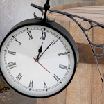 Old West Railway Depot Clock with 12 Inch Face IR1516