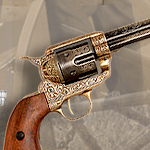 Non-firing Gold Engraved M1873 Fast Draw Western Six Shooter by Denix 