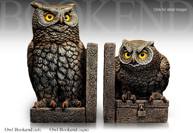 Windstone Editions Owl Bookends 1005L and 1005R by M. Pea