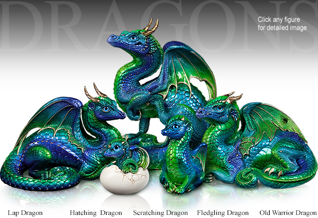 Windstone Dragon Statues by M. Pea