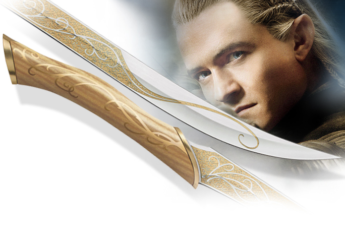 NobleWares Image of UC3001 Fighting Knives of Legolas Greenleaf prop replica from The Hobbit licensed product by United Cutlery
