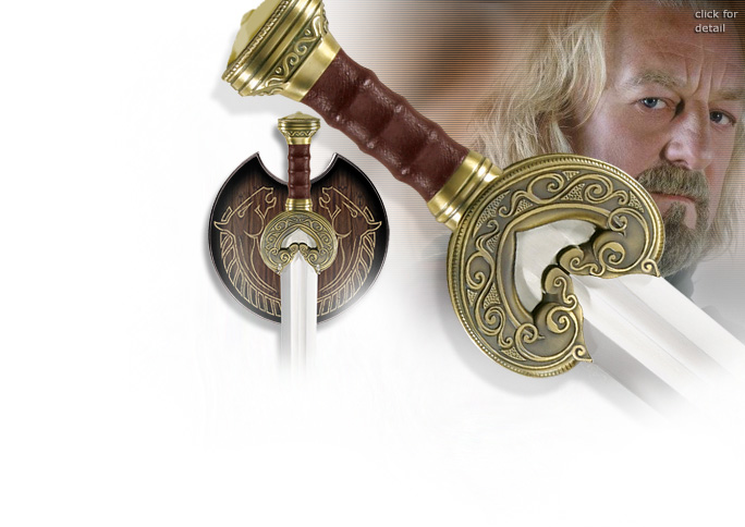 NobleWares Image of Lord of the Rings Herugrim Sword of King Theoden and wall display UC1370ABNB from United Cutlery