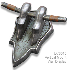 wall mount display plaque for Officially Licensed prop replica from the Hobbit UC3015 Mace of Azog the Defiler by United Cutlery